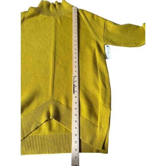 NEW Anthropologie Maeve Crystal Tunic Sweater size M Chartreuse Yellow - Picture 6 of 12